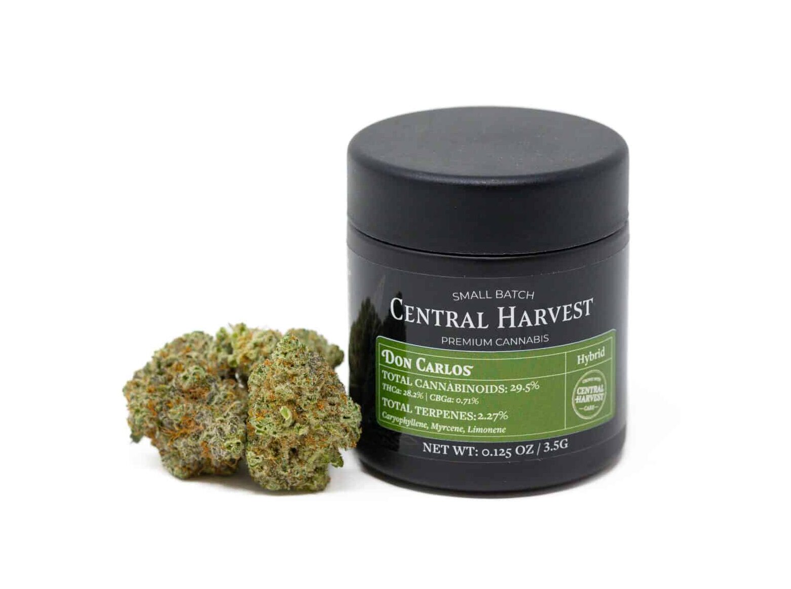 Don Carlos is a Hybrid Cannabis strain grown by Central Harvest
