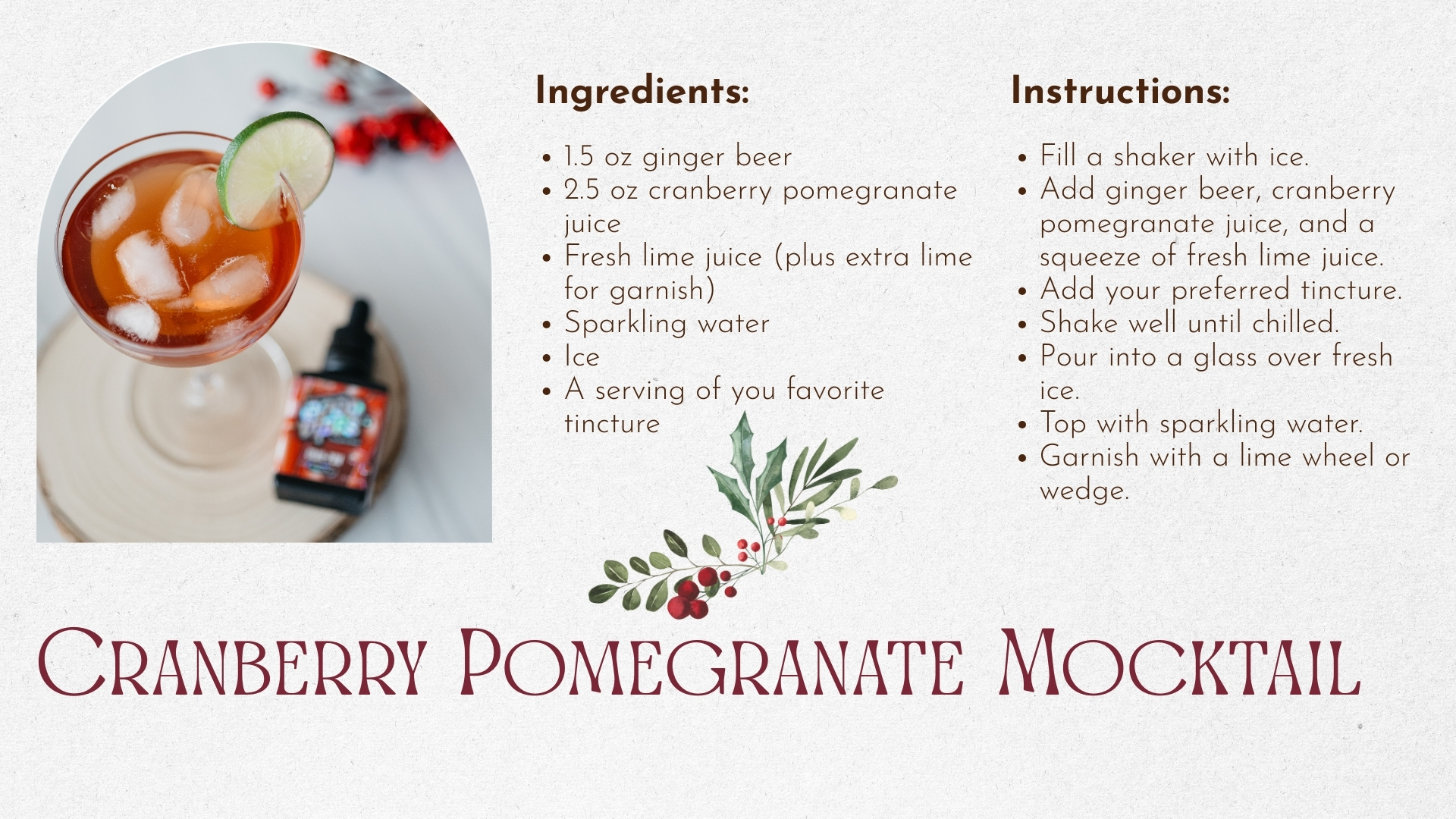 Cranberry Pomegranate Mocktail
