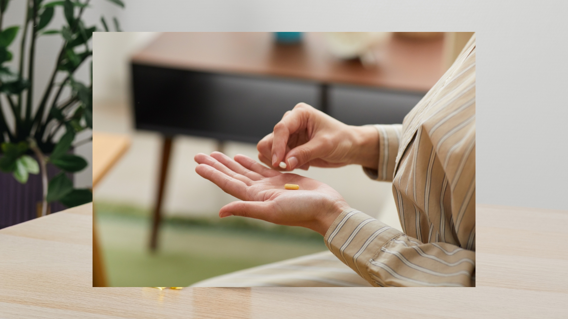Patient holding cannabis capsules designed for long-lasting effects