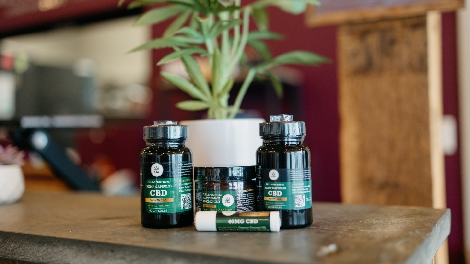 THC and CBD cannabis capsules displayed for comparison