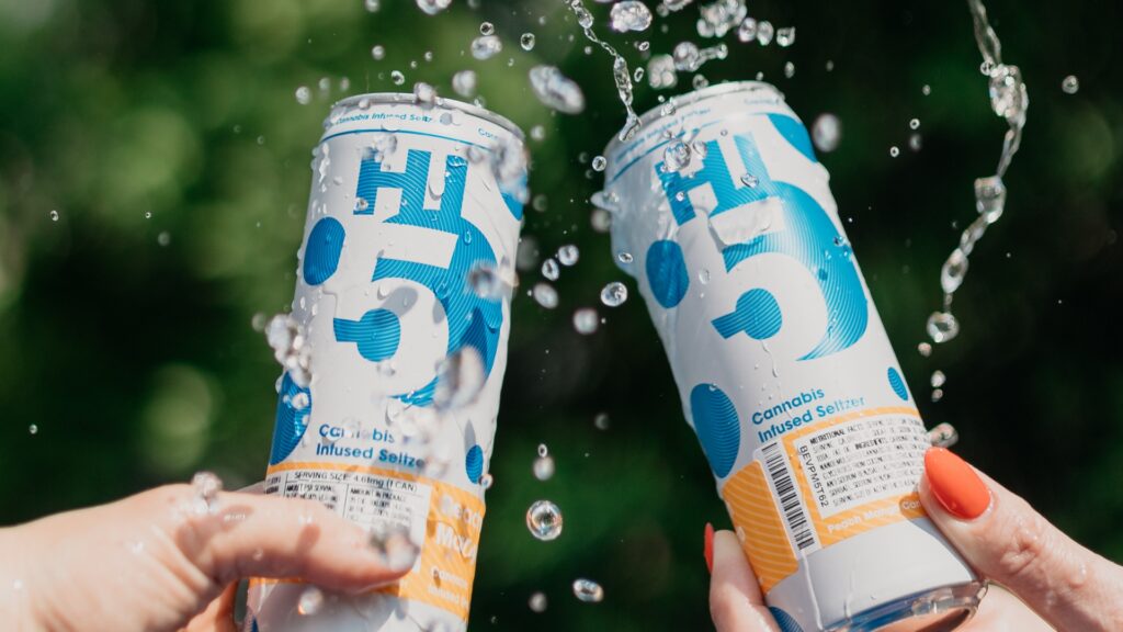 Cannabis-infused beverage in a can ready to drink