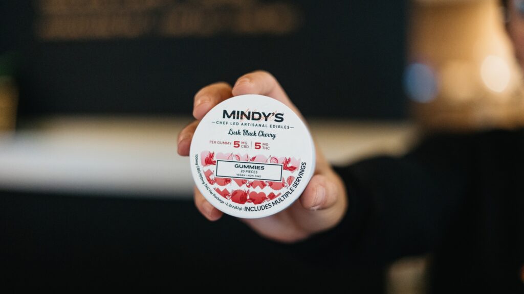 Cannabis-infused gummies displayed as a medical cannabis edible